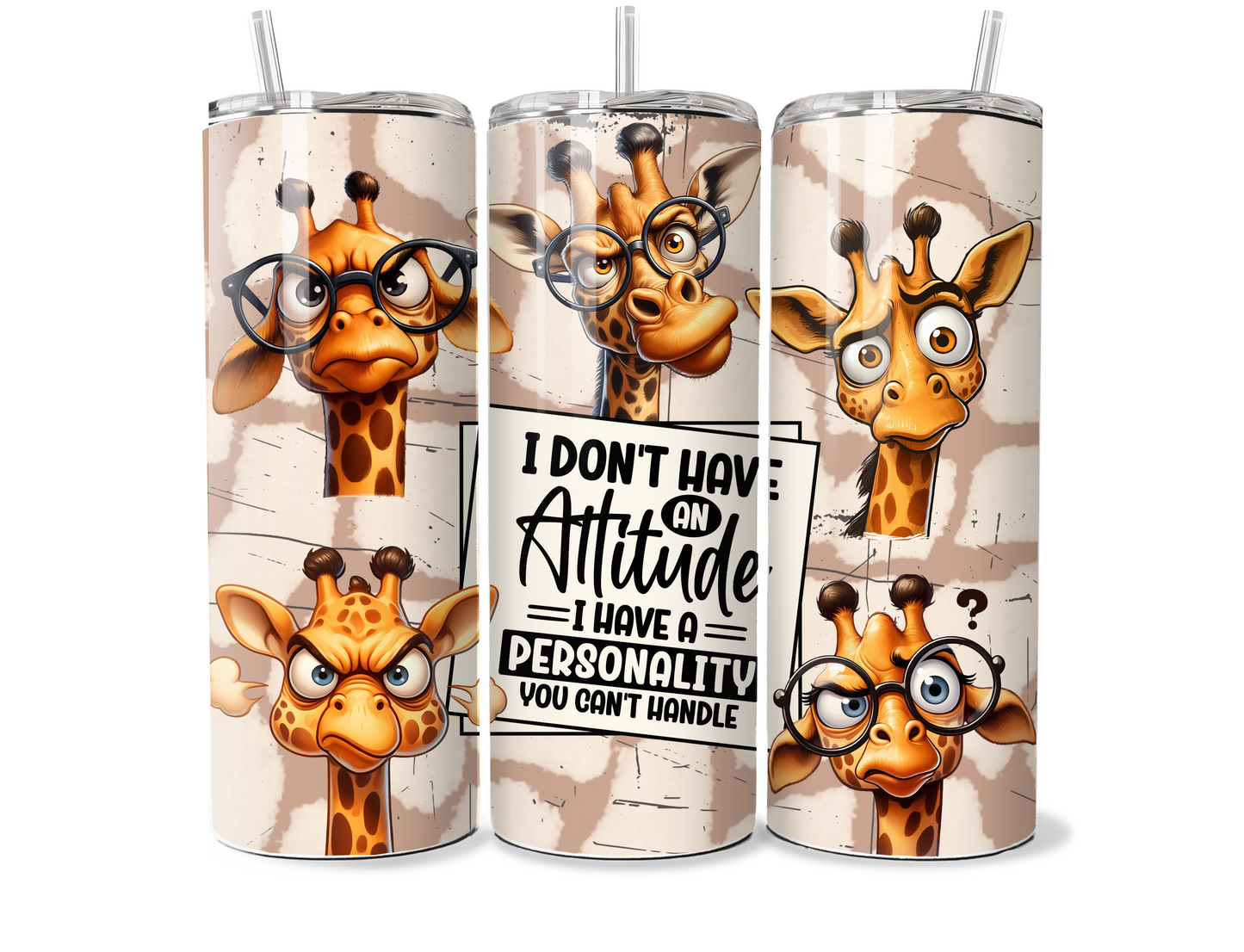 Giraffe Attitude 20oz Thermal Tumbler