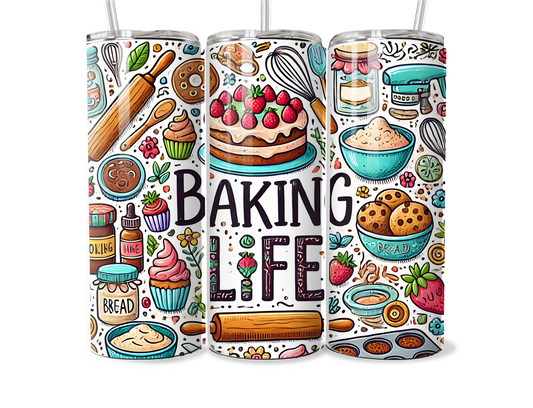 Here we have our Baking tumbler for all the baking lovers keeps your beverage hot for up to 8hrs and cold up to 24 Hrs  