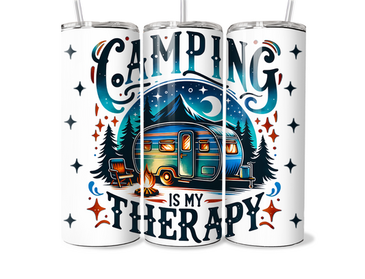 Camping Is my Therapy 20 oz Therma Tumbler