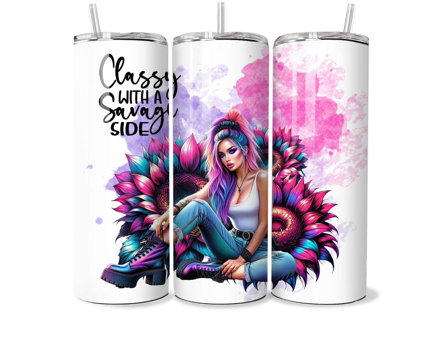 Classy with a Savage Side 20oz thermal Tumbler