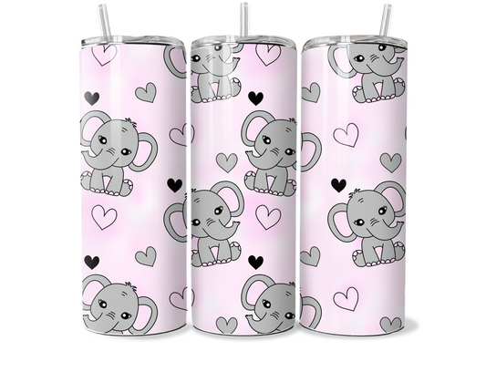 Cute Elephant 20oz Thermal Tumbler