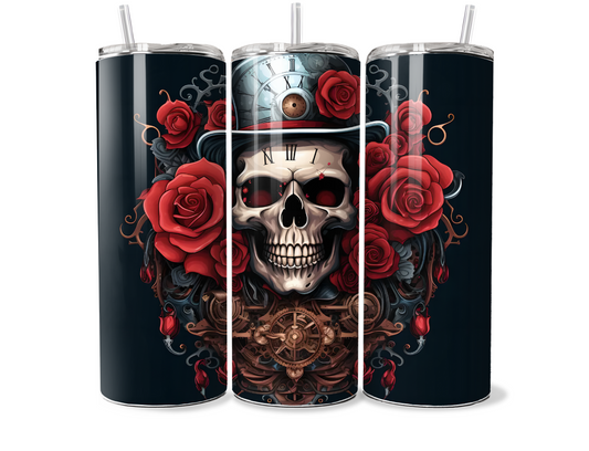 Gothic Skull With Top Hat 20oz Tumbler