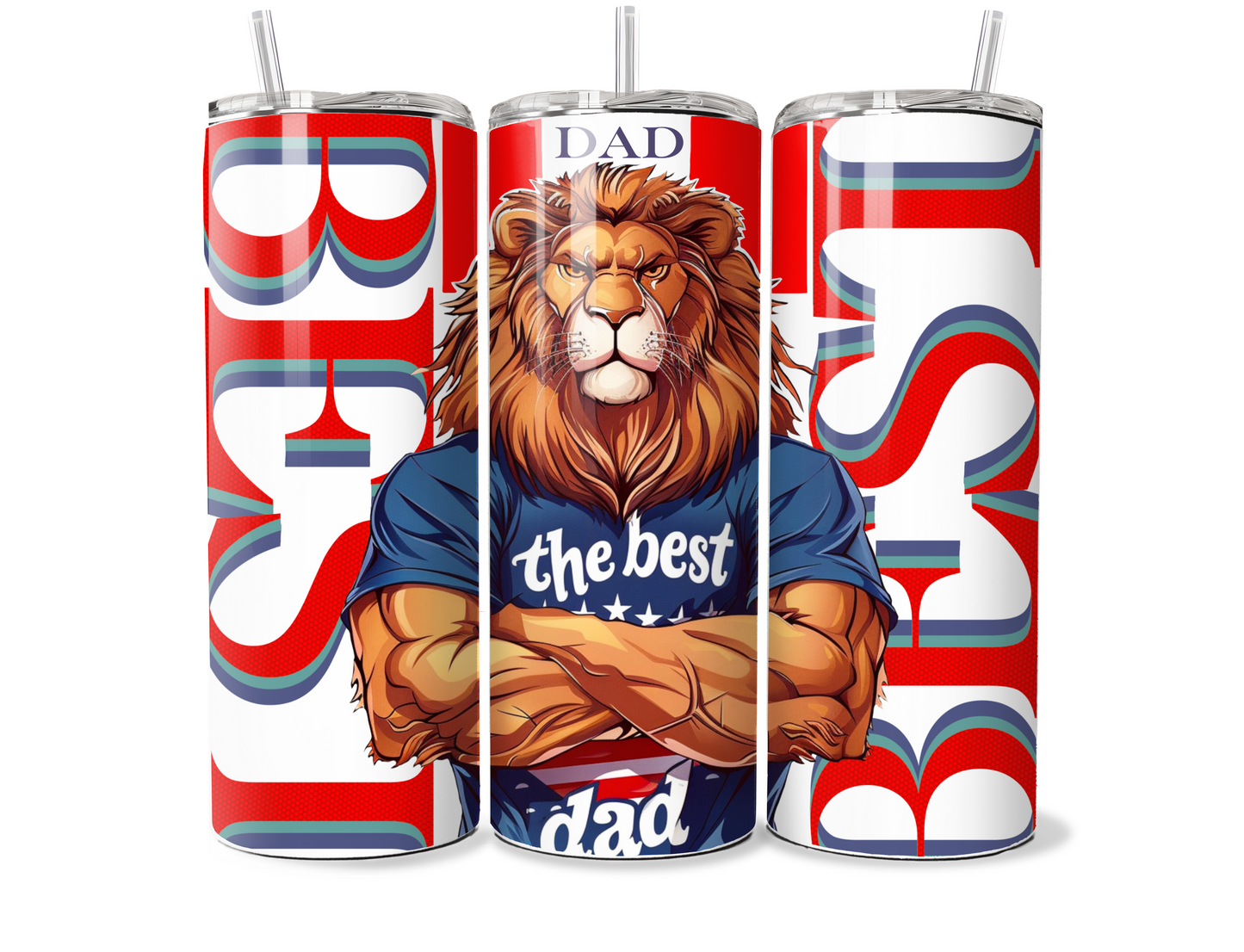 Lion Best Dad 20oz Tumbler