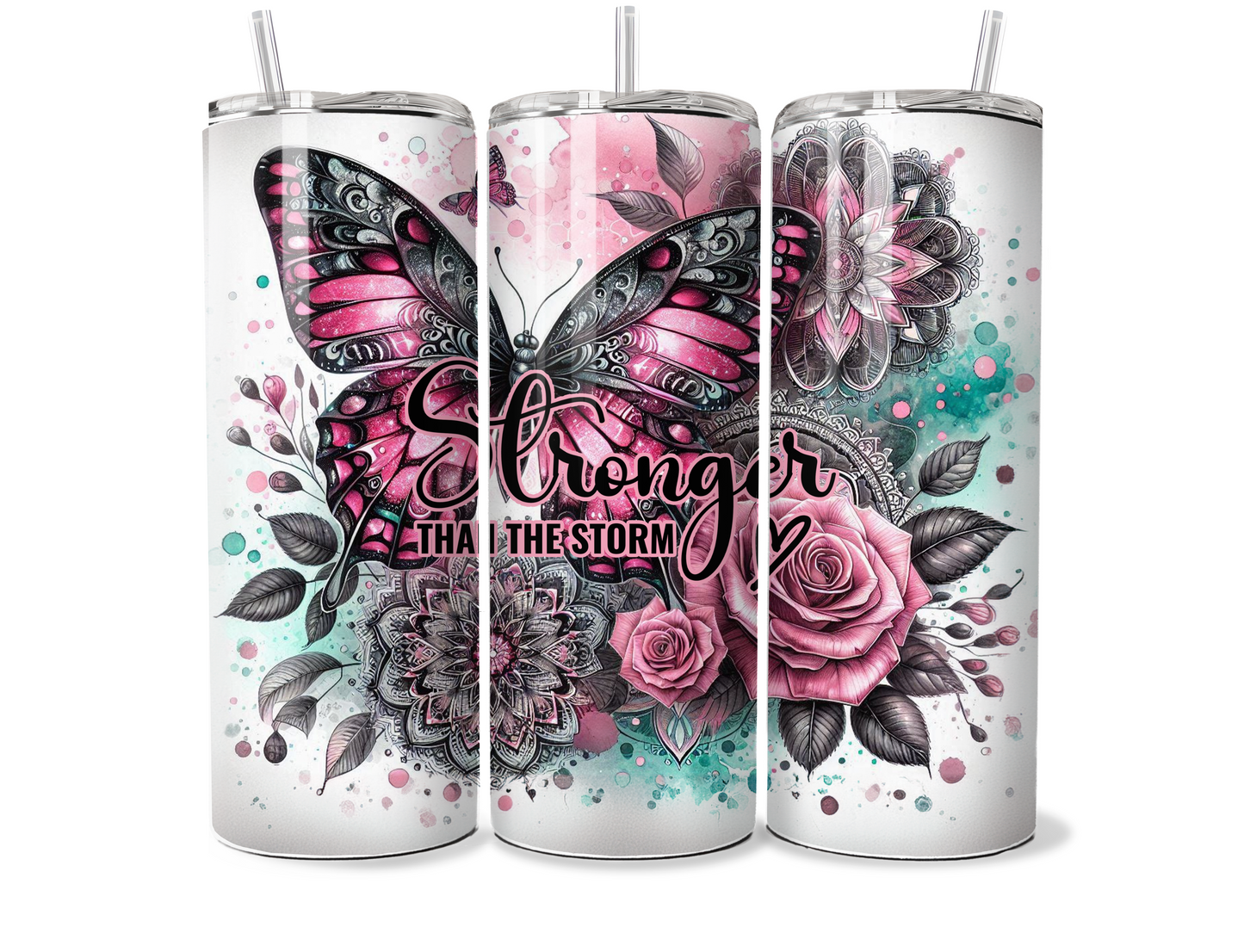 Beautiful Butterfly 20oz Thermal Tumbler