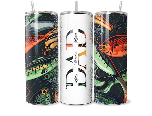 Dad Fish 20oz Personalised Thermal Tumbler