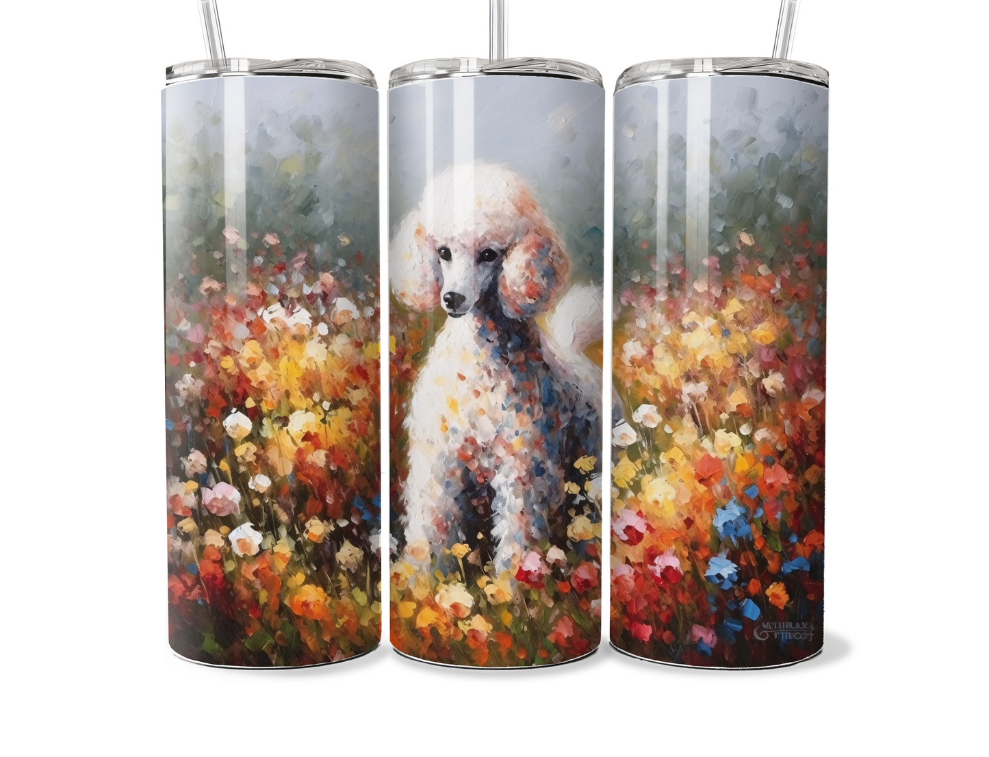 Beautiful Poodle 20oz Thermal Tumbler