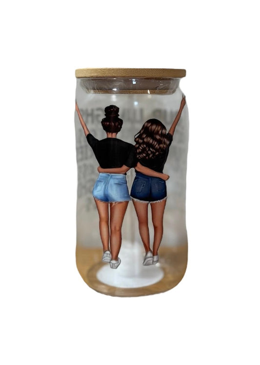 Girl Friendship 15oz Libbey Glass