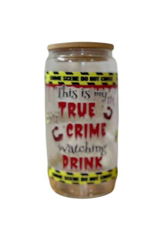 True Crime 16oz Libbey Glass